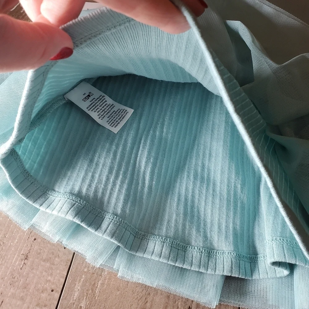 NWT Wonder Nation Baby Toddler Girls Tutu Dress Size 12m Seafoam Green
